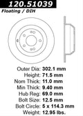 Centric Performance Brake Rotor