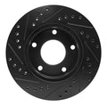 R1 69-78 Cadillac Eldorado Rear/Front Right Drilled & Slotted Black Brake Rotor