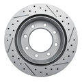 R1 99-20 Chevrolet Silverado 3500 Hd Rear Left Drilled & Slotted Geoperformance Rotor