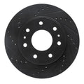 R1 09-09 Ford F-150 RWD Front Left Drilled & Slotted Black Brake Rotor