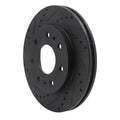 R1 09-09 Ford F-150 RWD Front Left Drilled & Slotted Black Brake Rotor