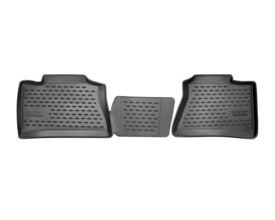 ~(5 lbs. 39X26X3)~ Profile Floor Liners 2nd Row Black Silverado/Sierra 15/25/3500 Dbl Cab 2014-2018