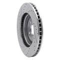 R1 Concepts Brake Rotor Drilled and Slotted Silver Fits Lexus RX330