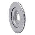 R1 2017-2025 Alfa Romeo Stelvio Rear Right Drilled & Slotted Silver Brake Rotor