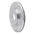 R1 15-25 Hyundai Kona EV Front Left Drilled & Slotted Silver Brake Rotor