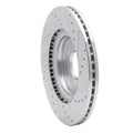 R1 15-25 Hyundai Kona EV Front Left Drilled & Slotted Silver Brake Rotor