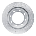 R1 80-93 Dodge W200 Front Left Drilled & Slotted Silver Brake Rotor