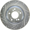 DFC 75-93 Dodge W350 Front Right Drilled & Slotted Silver Brake Rotor