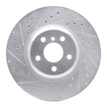 R1 16-25 BMW 540I xDrive Rear Left Drilled & Slotted Silver Brake Rotor