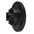 R1 74-80 Ford Granada Front Right Drilled & Slotted Black Brake Rotor