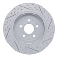 R1 05-19 Ford Taurus X Rear Left Drilled & Slotted Geoperformance Rotor