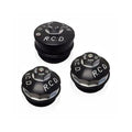 6.0 Powerstroke Billet Aluminum Filter Cap Kit (Upper Fuel Lower Fuel Oil Filter Included