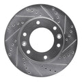 R1 Concepts Brake Rotor Drilled and Slotted Silver Fits Hyundai Entourage