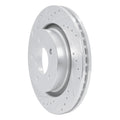 R1 99-04 Chrysler CONCORDE Front Left Drilled & Slotted Silver Brake Rotor