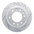R1 06-14 Hyundai Entourage Rear Right Drilled & Slotted Geoperformance Rotor