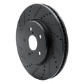 R1 01-06 Lexus LS430 Front Left Drilled & Slotted Black Brake Rotor