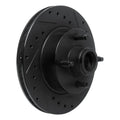 R1 78-93 Ford Mustang Front Right Drilled & Slotted Black Brake Rotor