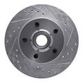 R1 Concepts Brake Rotor Drilled and Slotted Silver Fits Chevrolet C1500