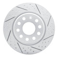 R1 05-18 Audi Q3 Rear Right Drilled & Slotted Geoperformance Rotor
