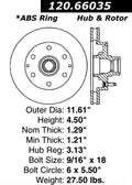 Centric Performance Brake Rotor
