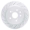 DFC 06-20 Lexus Gs450H Rear Left Drilled & Slotted Geoperformance Rotor