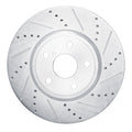 R1 Concepts Brake Rotor Drilled and Slotted Silver Fits Lexus LS430