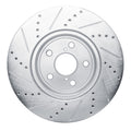 R1 Concepts Brake Rotor Drilled and Slotted Silver Fits Lexus LS430