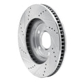 DFC 97-05 Buick Park Avenue Front Right Drilled & Slotted Silver Brake Rotor
