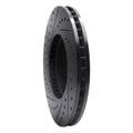 R1 09-11 Cadillac STS Front Right Drilled & Slotted Black Brake Rotor