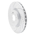 R1 04-11 Cadillac STS Front Left Drilled & Slotted Silver Brake Rotor