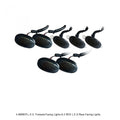 ~(1 lbs. 10X6X3)~ Ford RAPTOR 09-14 LED Fender and Front Grill Light Kit - (7-Piece Set) w/ 5 WHITE LED Forward-Facing Lights and 2 RED Re