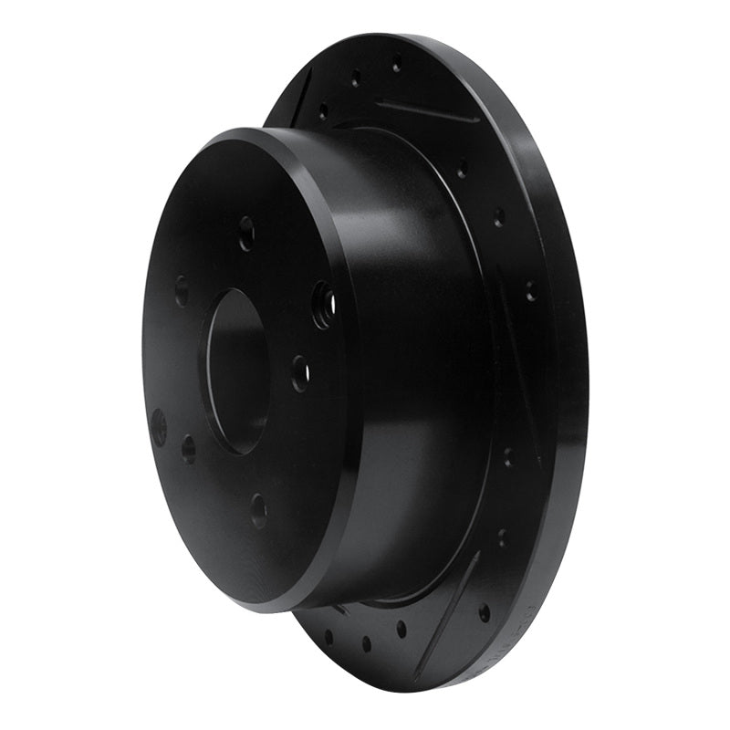 R1 04-04 Pontiac GTO Rear Left Drilled & Slotted Black Brake Rotor