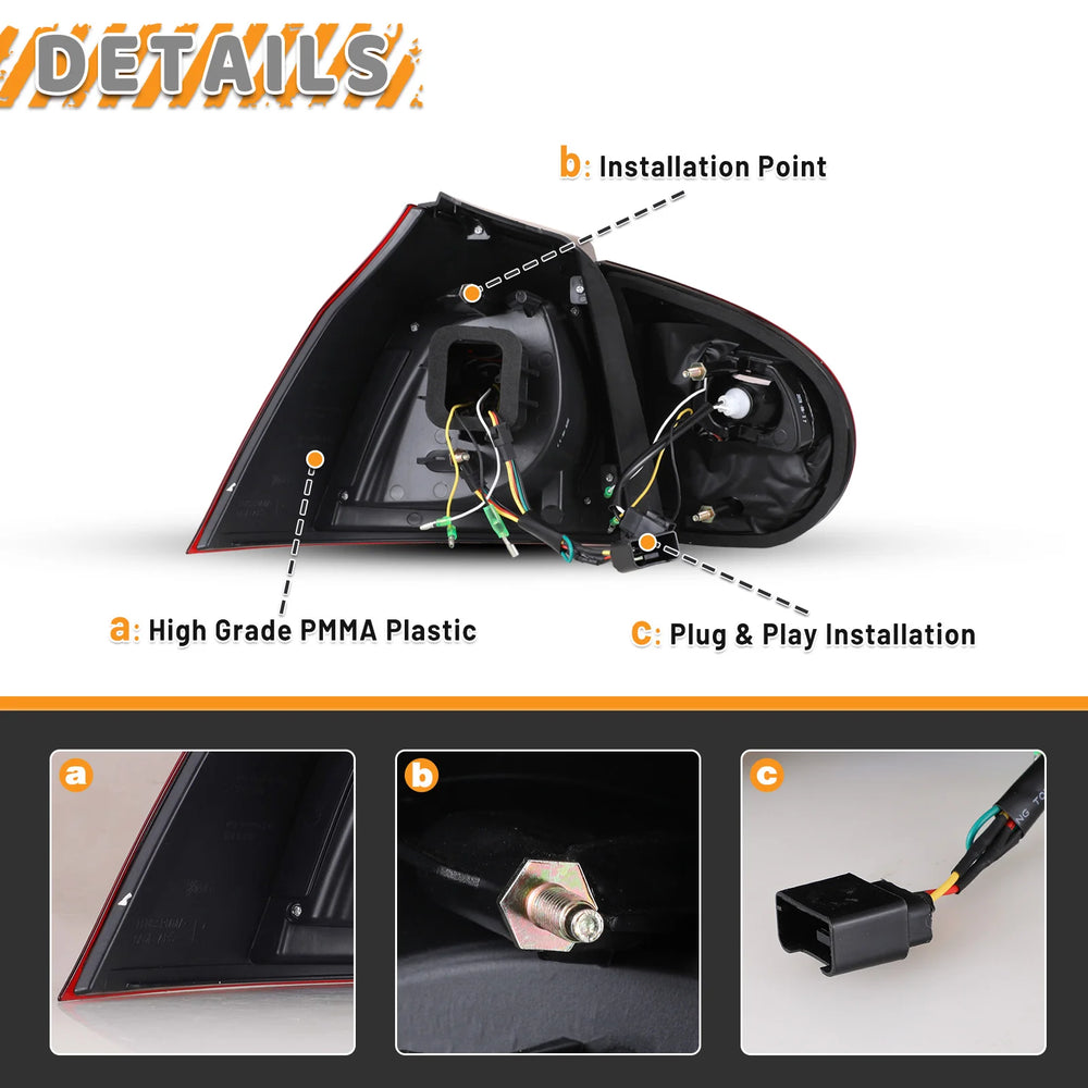 Winjet black tail light