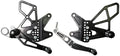 Vortex Racing 07-08 Kawasaki ZX600 Ninja ZX-6R,05-06 ZX600 Ninja ZX-6RR Adjustable Rearsets- Black
