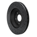 R1 04-08 Cadillac CTS Front Left Drilled & Slotted Black Brake Rotor