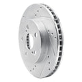 R1 Concepts Brake Rotor Drilled and Slotted Silver Fits Toyota Corolla