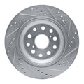 R1 Concepts Brake Rotor Drilled and Slotted Silver Fits Lexus LS460
