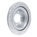 R1 2022-2025 Lexus GX550 Rear Right Drilled & Slotted Silver Brake Rotor