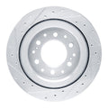 R1 2022-2025 Lexus GX550 Rear Right Drilled & Slotted Silver Brake Rotor