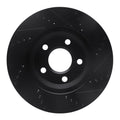 R1 97-05 Buick Park Avenue Front Left Drilled & Slotted Black Brake Rotor