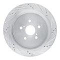 DFC 16-22 Lexus RX450h Rear Right Drilled & Slotted Silver Brake Rotor