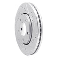 DFC 01-07 Chrysler Town & Country Front Right Drilled & Slotted Silver Brake Rotor