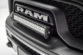 ~(3 lbs. 12X8X7)~ 2015-2017 DODGE RAM 1500 REBEL: Front Bumper Top LED Light Bar Mounts - to mount 20in ZROADZ LED or Similar. Brackets Only Mild steel Back Powdercoated