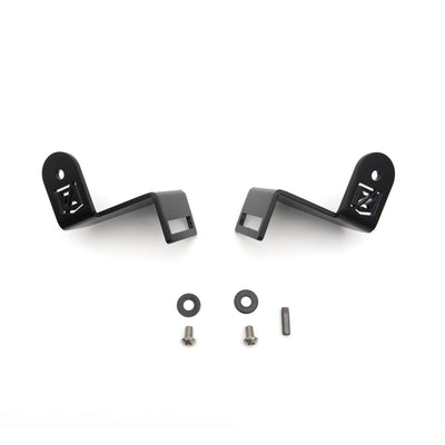 ~(3 lbs. 12X8X7)~ 2015-2017 DODGE RAM 1500 REBEL: Front Bumper Top LED Light Bar Mounts - to mount 20in ZROADZ LED or Similar. Brackets Only Mild steel Back Powdercoated