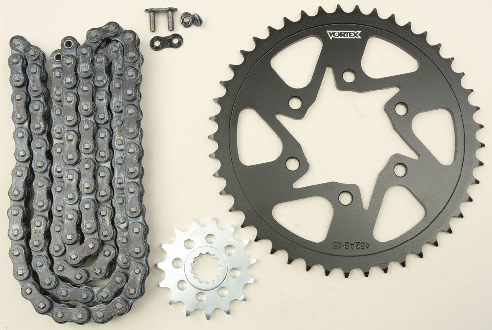 Vortex Racing V3 2.0 Chain and Sprocket Kit 3283-15,452AS-45,520SX3-112- Black