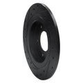 R1 13-25 Hyundai Elantra GT Rear Right Drilled & Slotted Black Brake Rotor