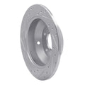 R1 Concepts Brake Rotor Drilled and Slotted Silver Fits Hyundai Santa
