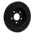 R1 96-00 Chrysler Town & Country Front Right Drilled & Slotted Black Brake Rotor