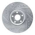 R1 Concepts Brake Rotor Drilled and Slotted Silver Fits Lexus GS350