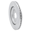 R1 17-25 Audi e-Tron S Rear Left Drilled & Slotted Silver Brake Rotor